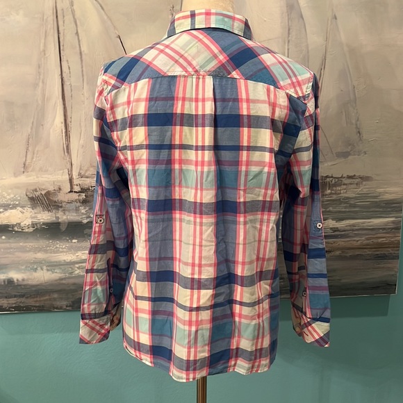 🌟2/$15🌟Talbots Plaid Button-Down Shirt, MP - Picture 5 of 9